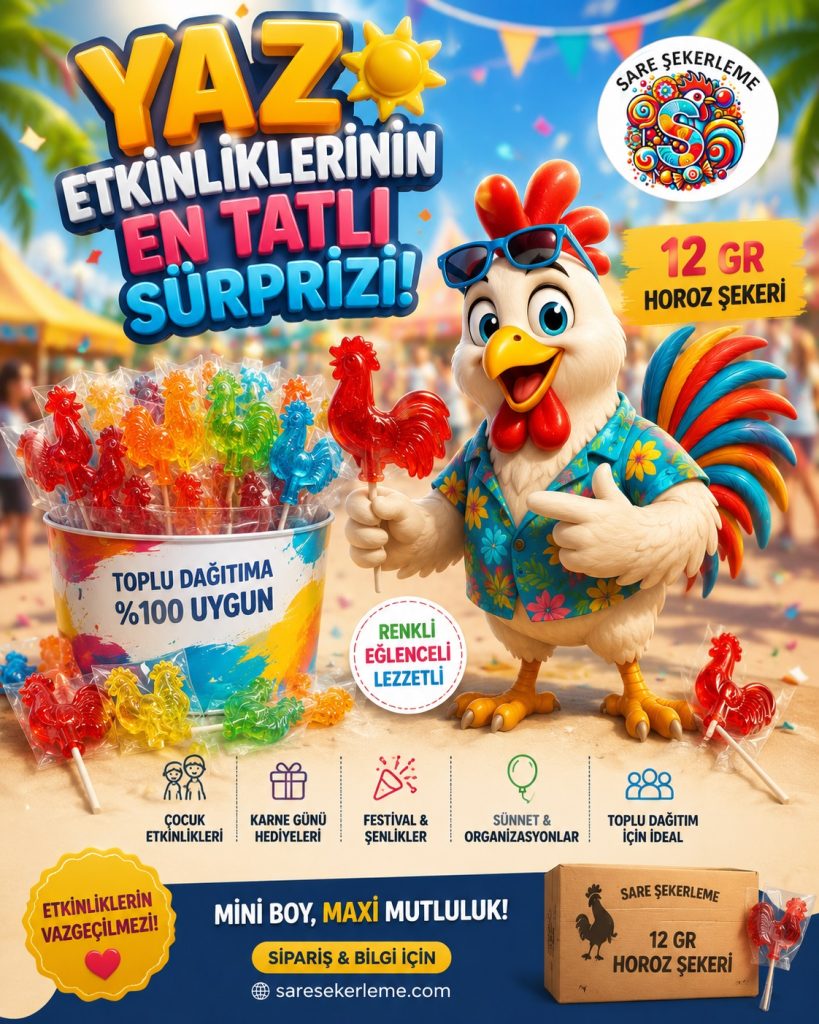 200 Adet Toptan Horoz Şekeri