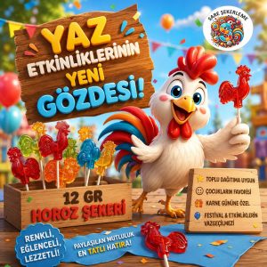 Toptan Horoz Şekeri 100 Adet